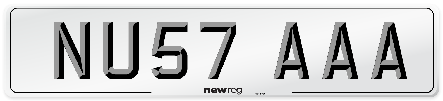 NU57 AAA Number Plate from New Reg